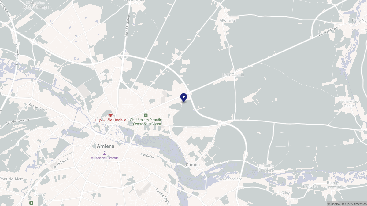 Aperçu cartographique de Rivery, centré sur la commune