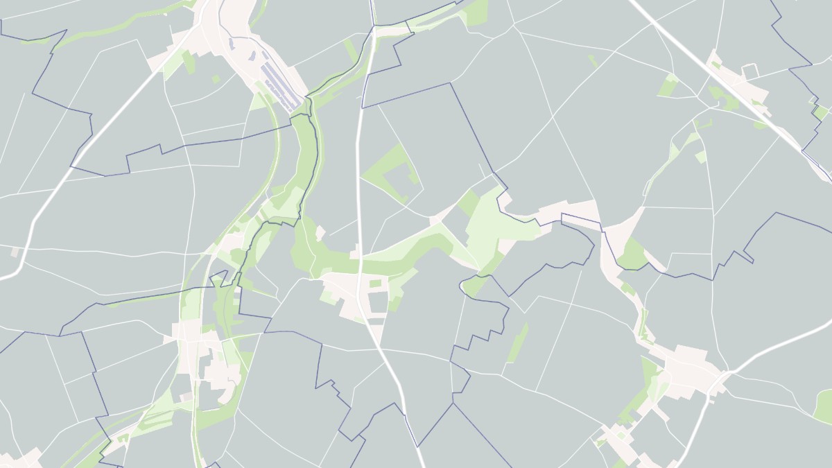 Aperçu cartographique de Rubescourt, centré sur la commune