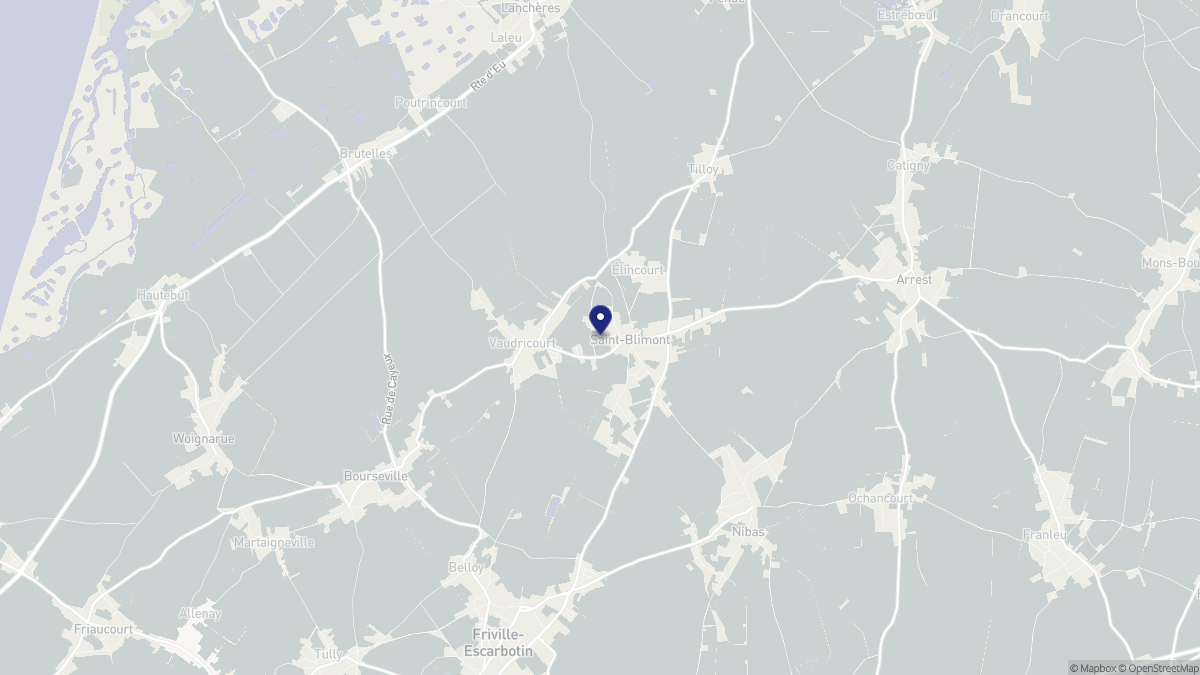 Aperçu cartographique de Saint-Blimont, centré sur la commune