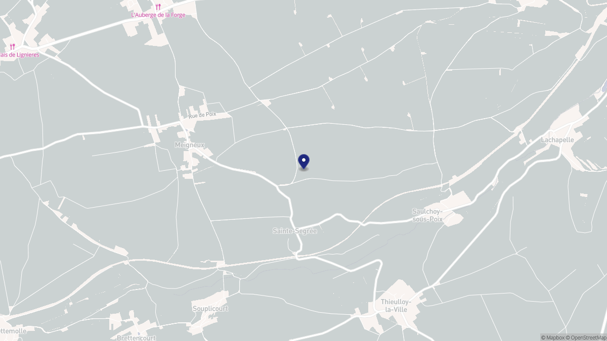 Aperçu cartographique de Sainte-Segrée, centré sur la commune