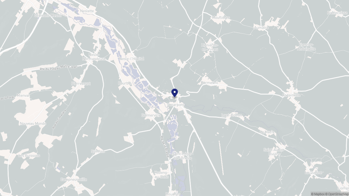 Aperçu cartographique de Senarpont, centré sur la commune