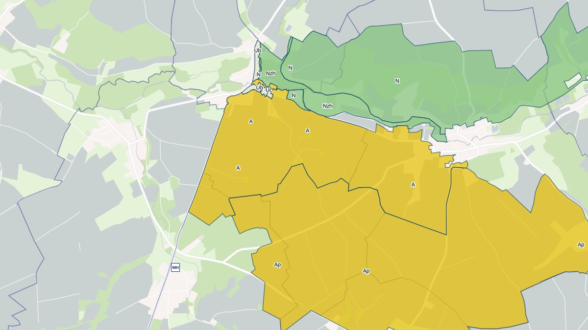 Aperçu cartographique de Thièvres, centré sur la commune