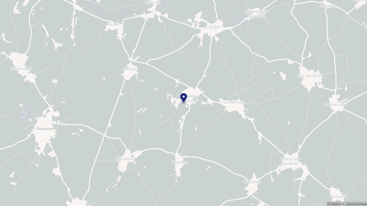 Aperçu cartographique de Vauchelles-lès-Authie, centré sur la commune