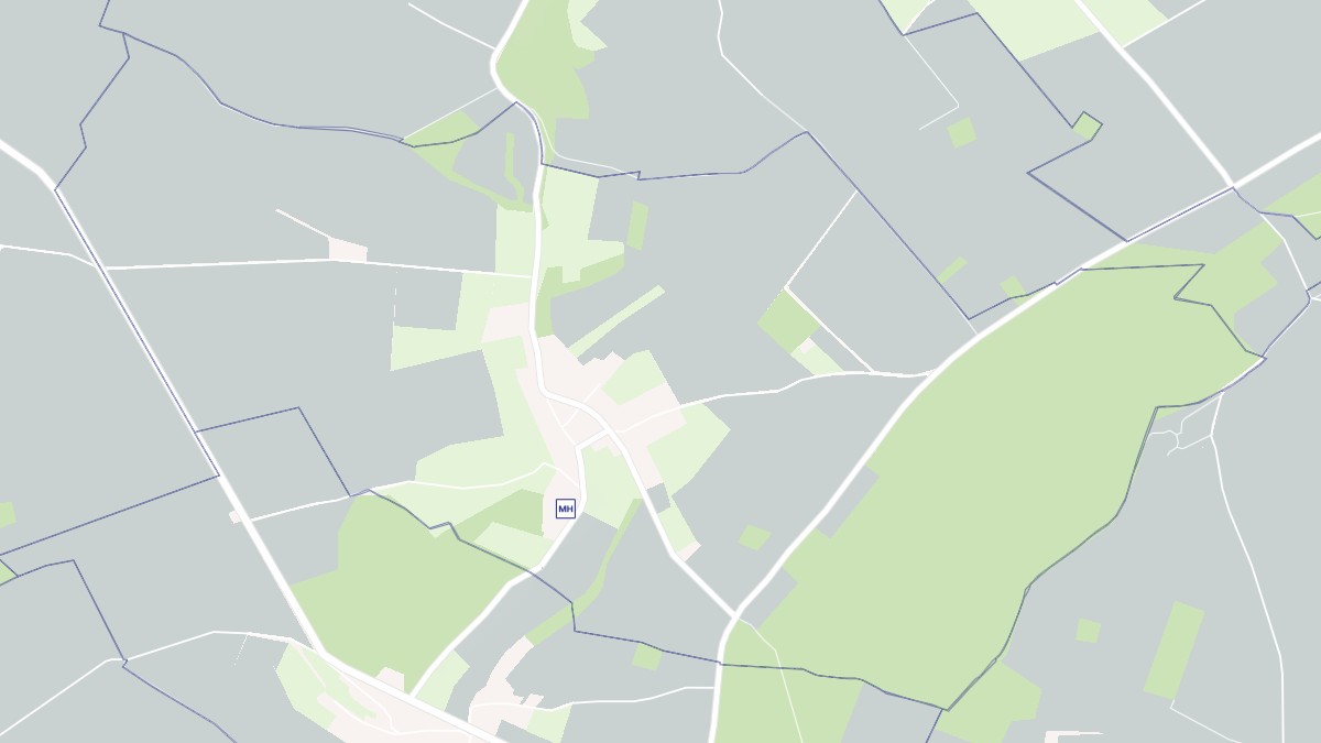 Aperçu cartographique de Vauchelles-lès-Domart, centré sur la commune