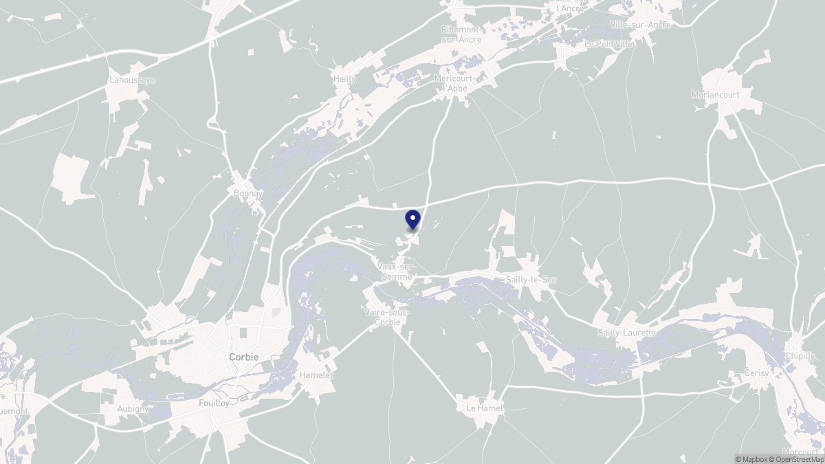 Aperçu cartographique de Vaux-sur-Somme, centré sur la commune