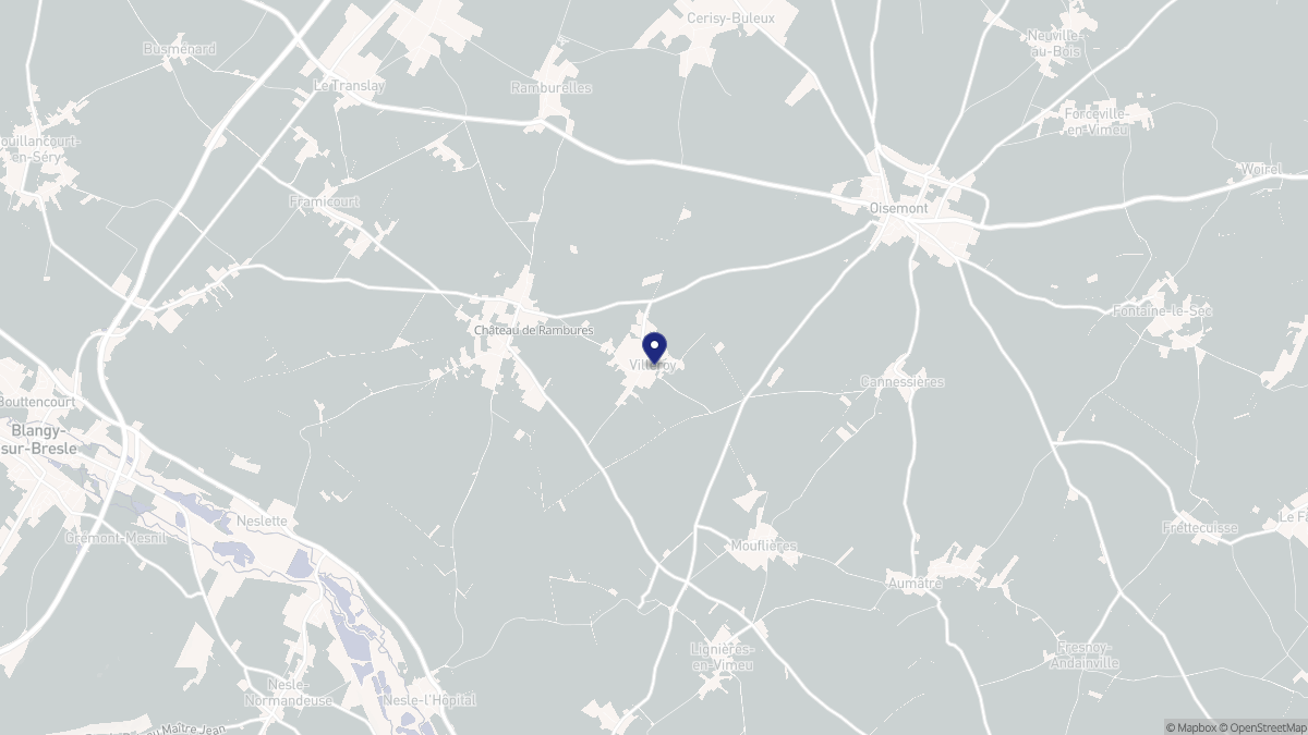 Aperçu cartographique de Villeroy, centré sur la commune