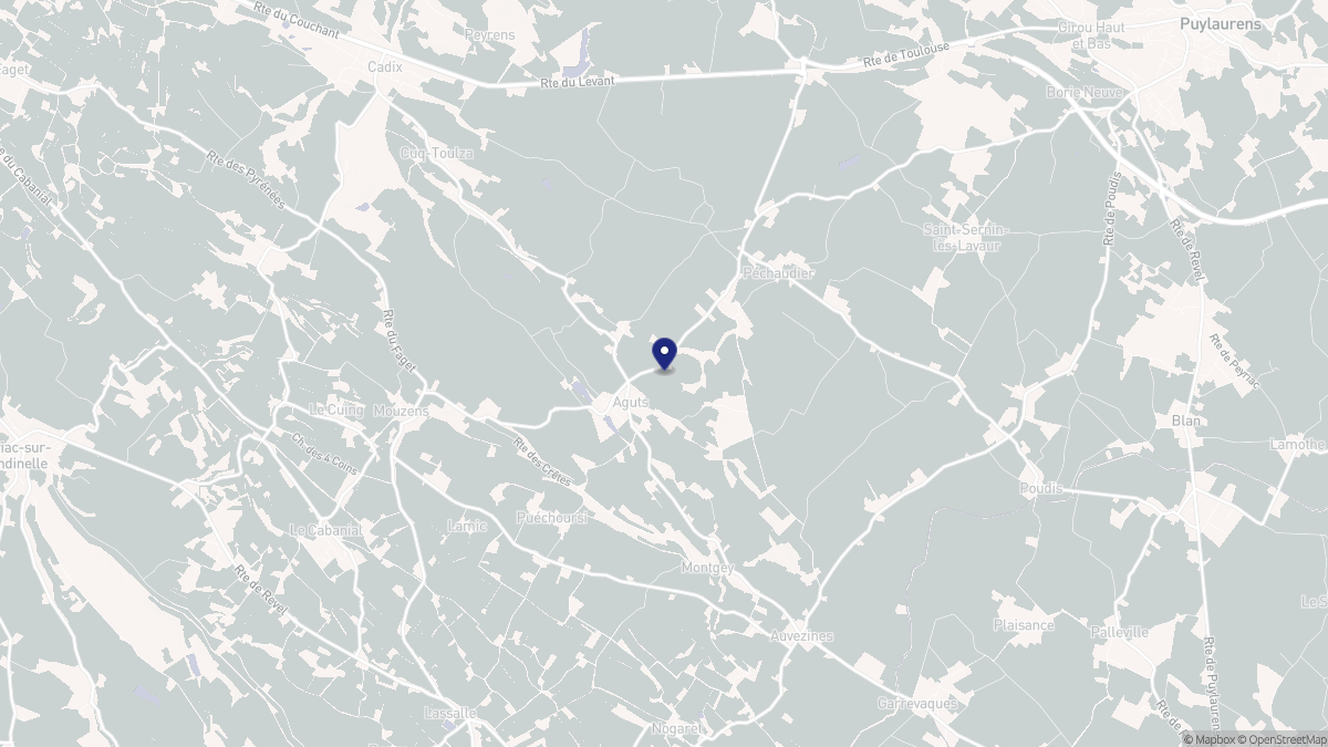 Aperçu cartographique de Aguts, centré sur la commune