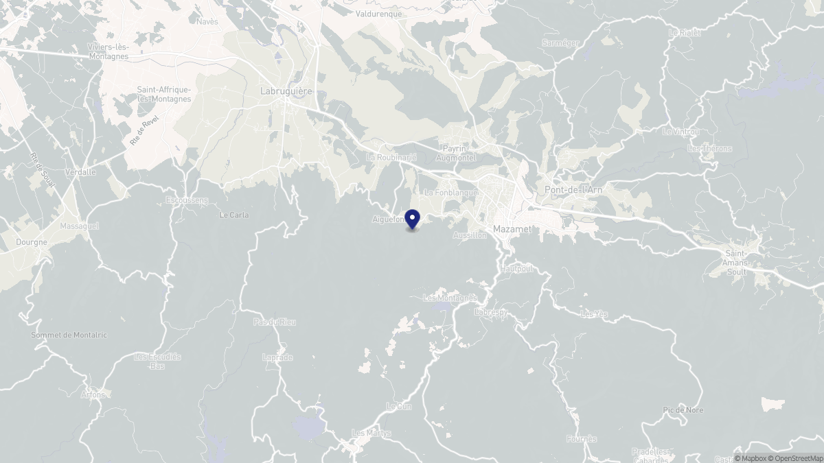 Aperçu cartographique de Aiguefonde, centré sur la commune