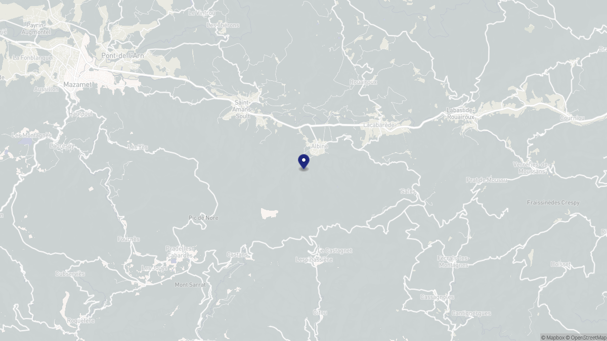 Aperçu cartographique de Albine, centré sur la commune