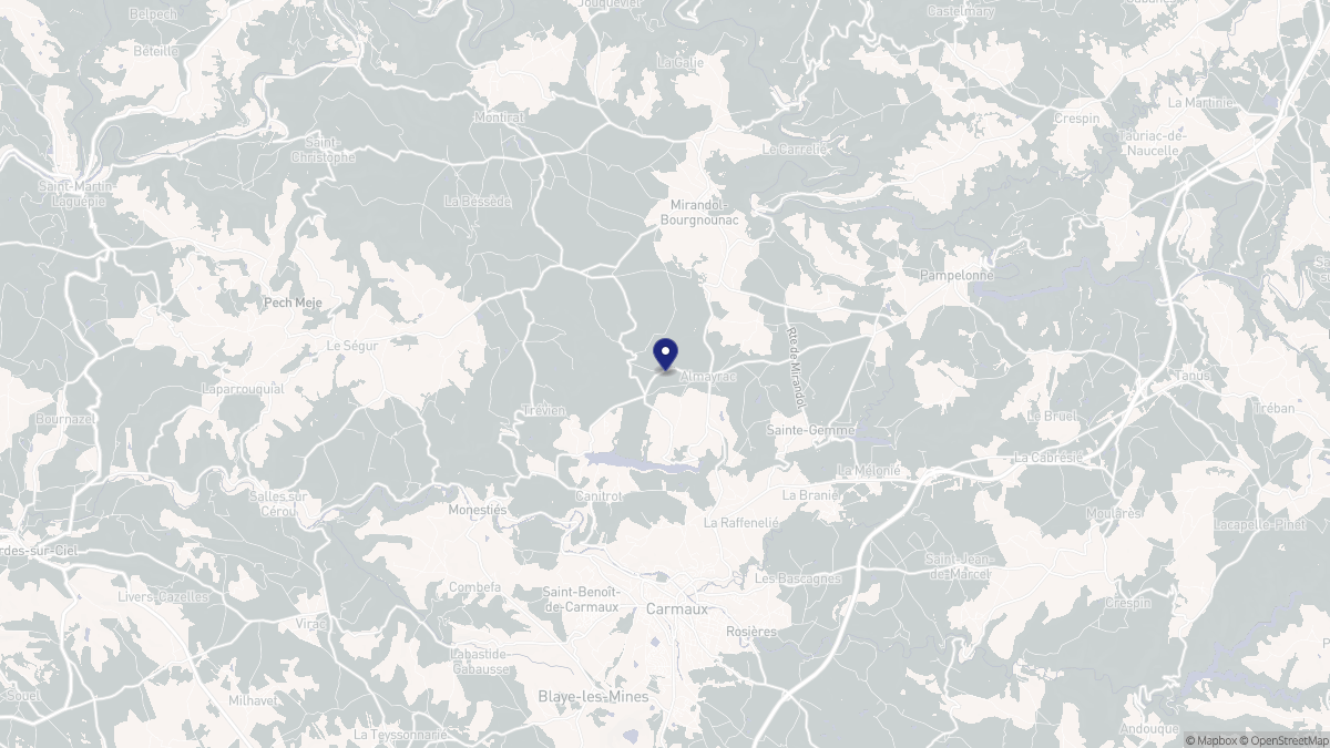 Aperçu cartographique de Almayrac, centré sur la commune
