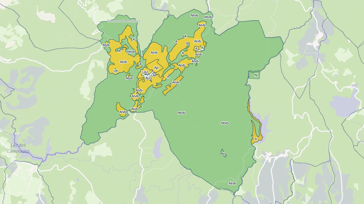 Aperçu cartographique de Arfons, centré sur la commune