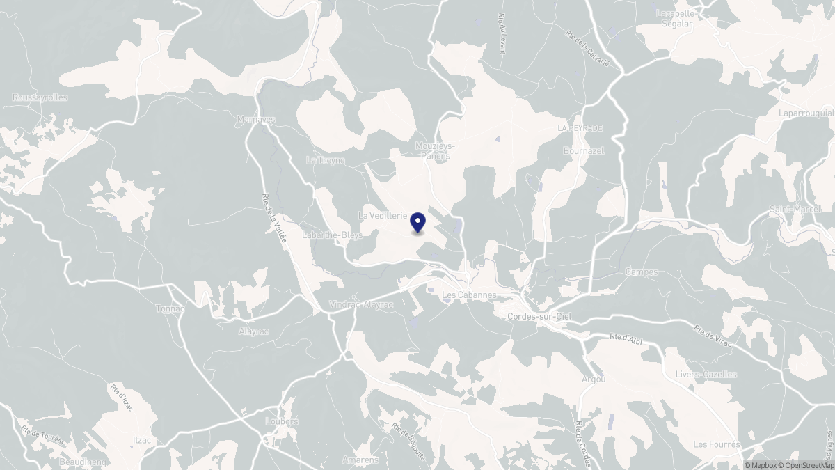 Aperçu cartographique de Les Cabannes, centré sur la commune
