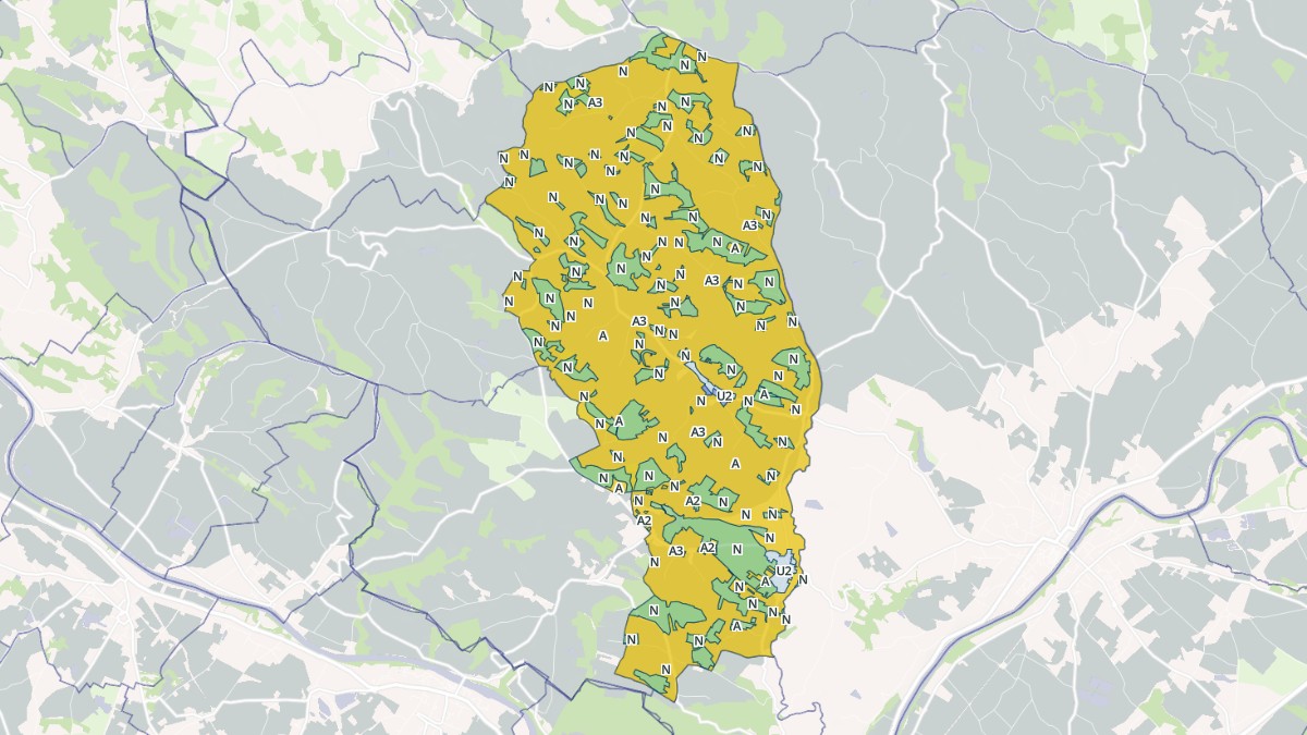 Aperçu cartographique de Grazac, centré sur la commune