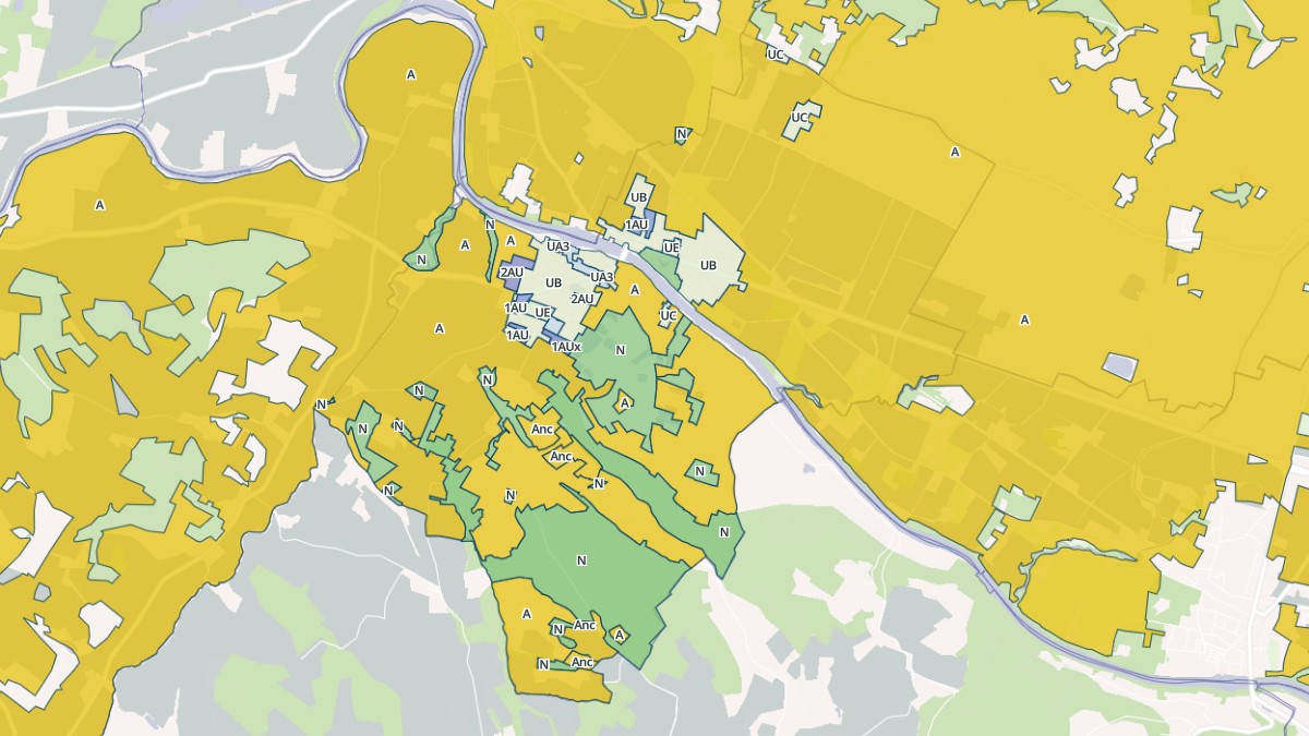 Aperçu cartographique de Guitalens-L'Albarède, centré sur la commune