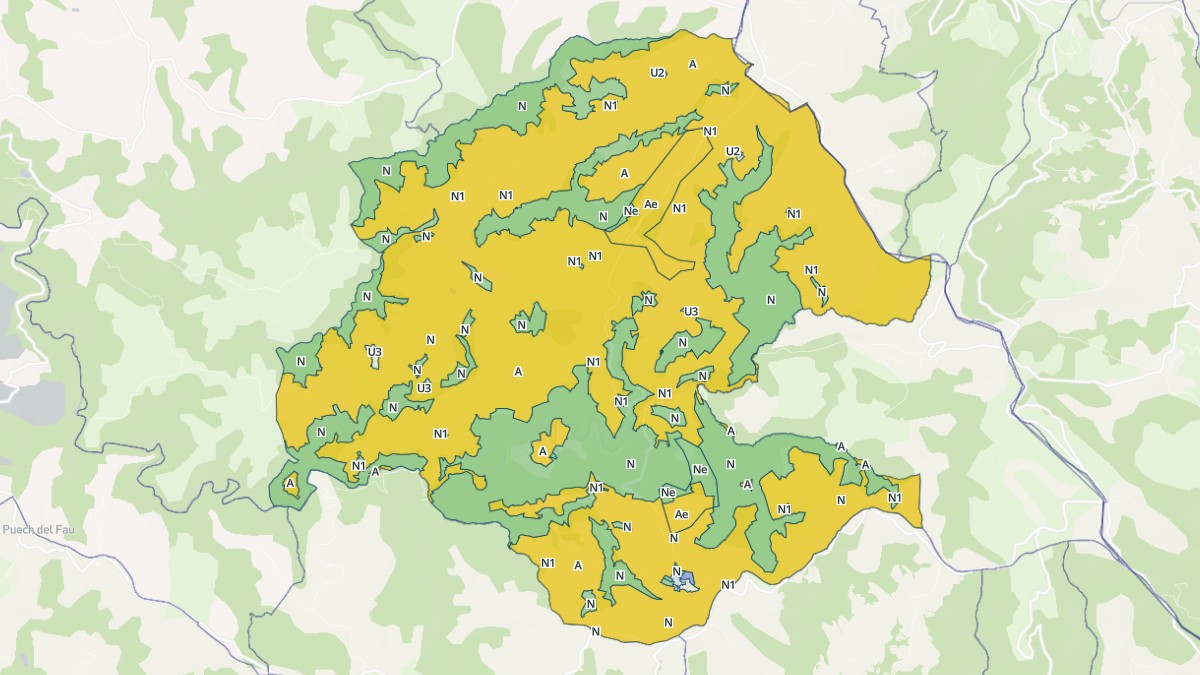Aperçu cartographique de Le Masnau-Massuguiès, centré sur la commune