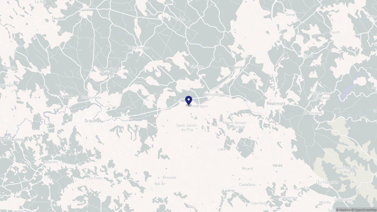 Aperçu cartographique de Montdragon, centré sur la commune