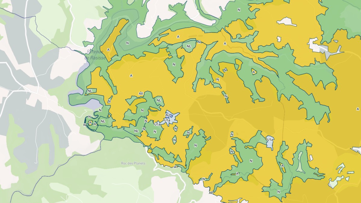 Aperçu cartographique de Mont-Roc, centré sur la commune