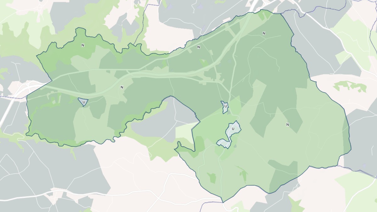 Aperçu cartographique de Moularès, centré sur la commune