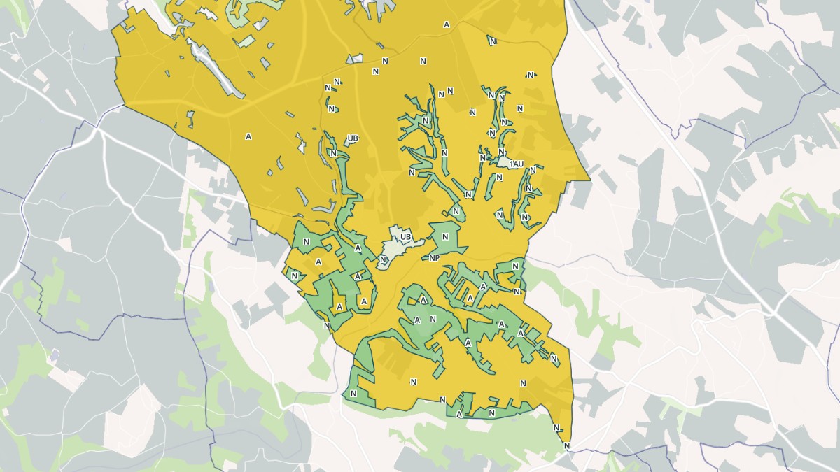 Aperçu cartographique de Noailles, centré sur la commune