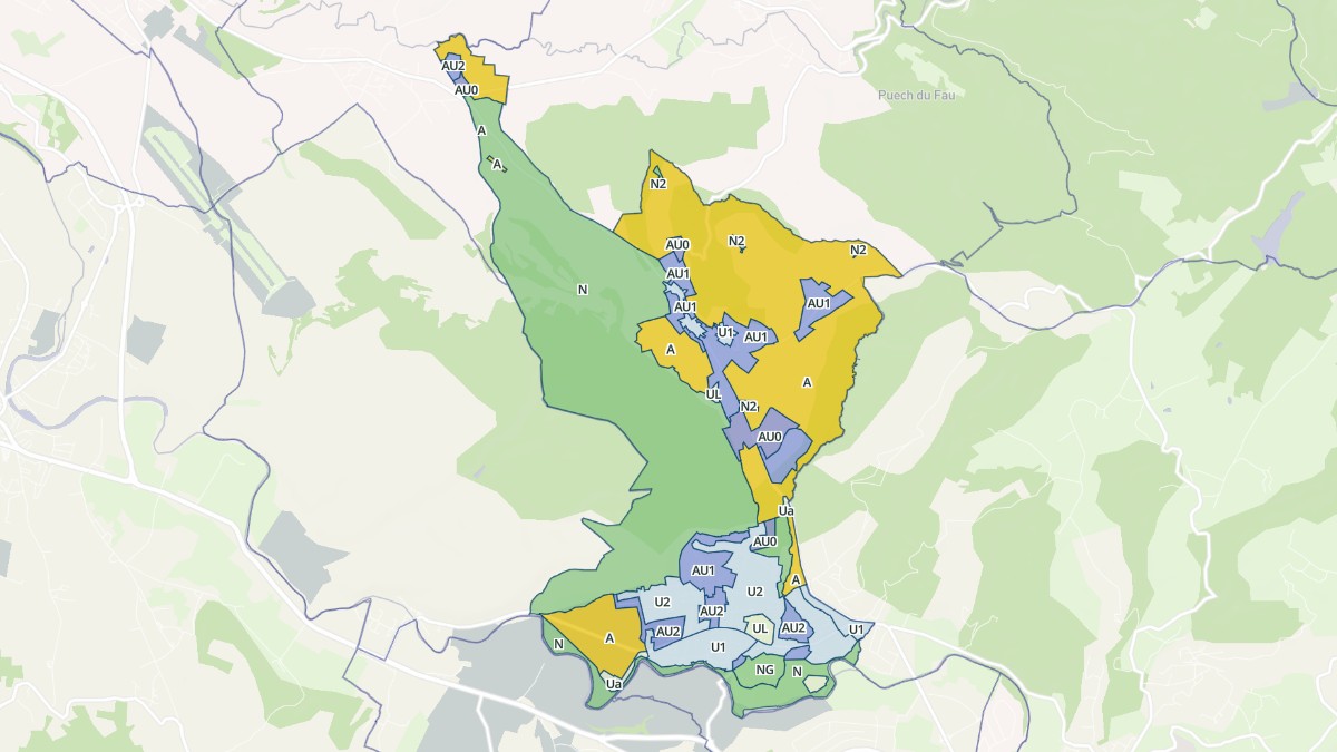 Aperçu cartographique de Payrin-Augmontel, centré sur la commune