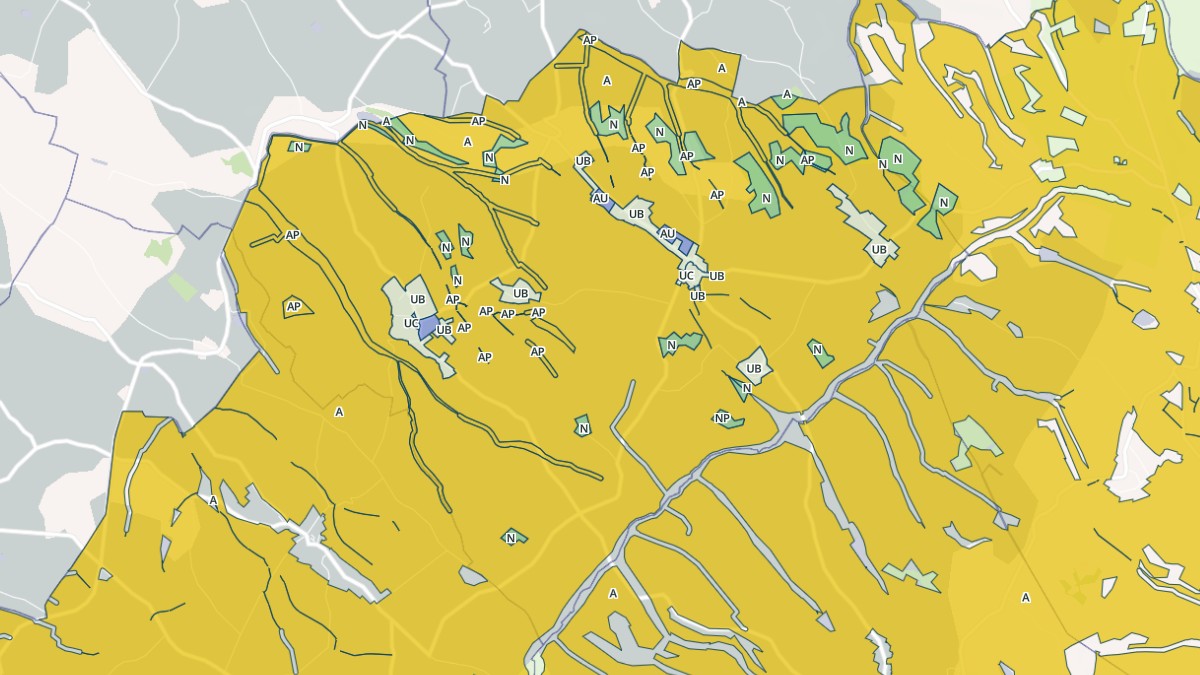 Aperçu cartographique de Poulan-Pouzols, centré sur la commune