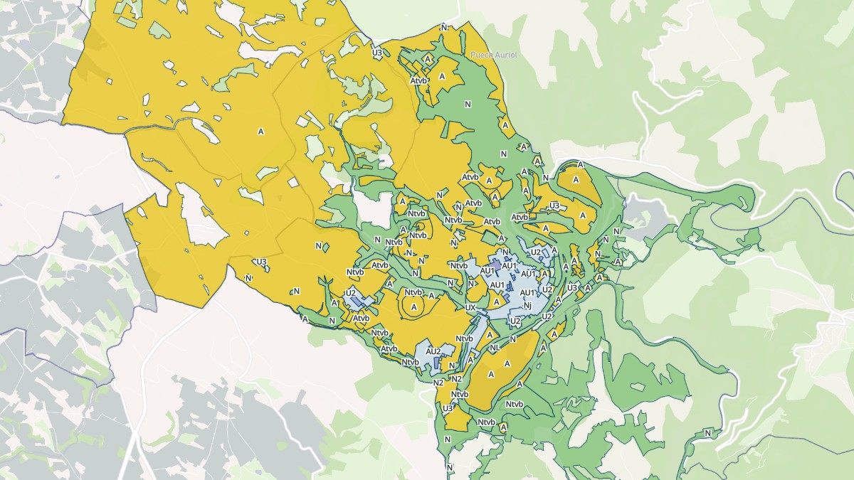 Aperçu cartographique de Roquecourbe, centré sur la commune