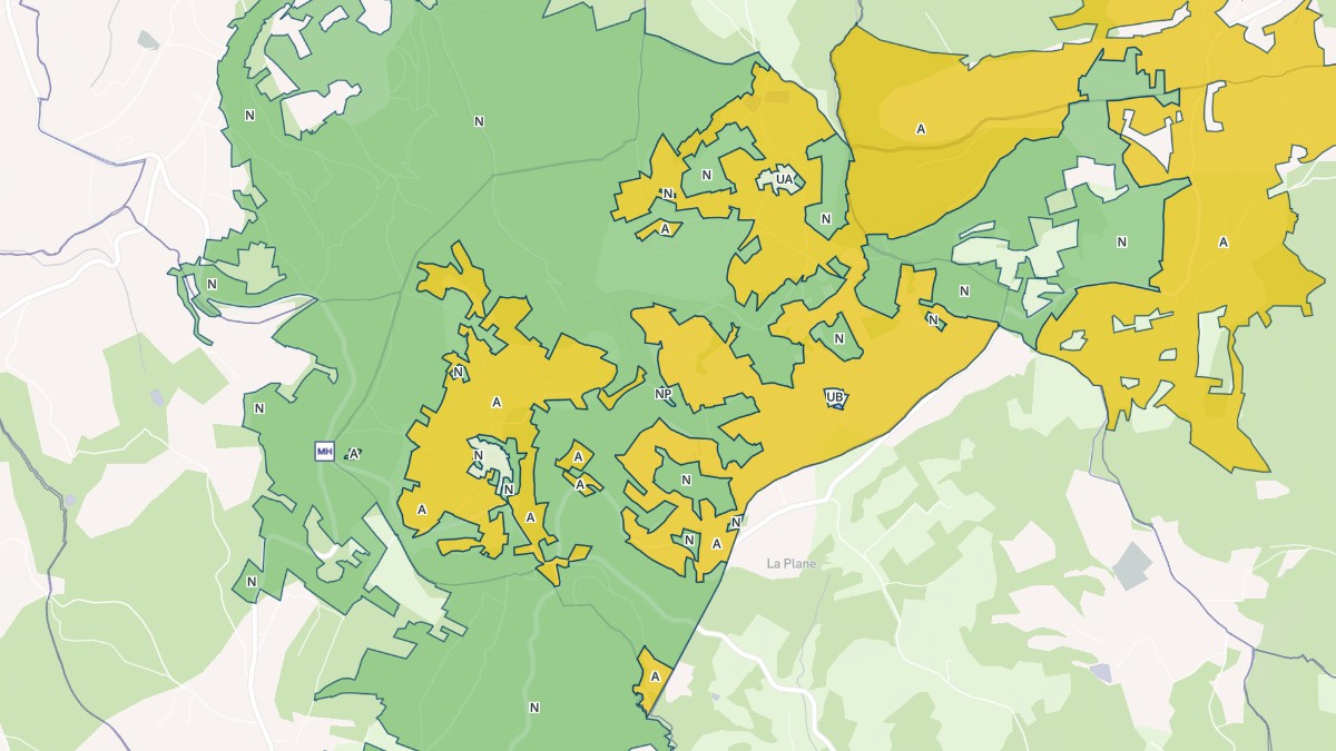 Aperçu cartographique de Roussayrolles, centré sur la commune