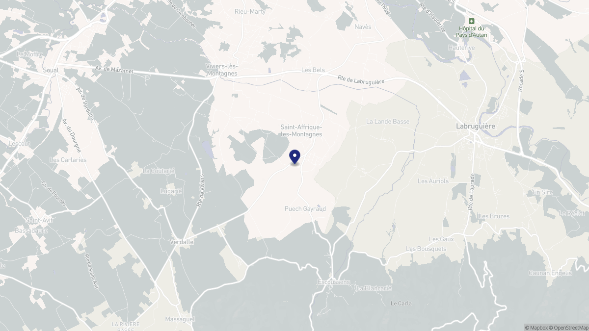 Aperçu cartographique de Saint-Affrique-les-Montagnes, centré sur la commune