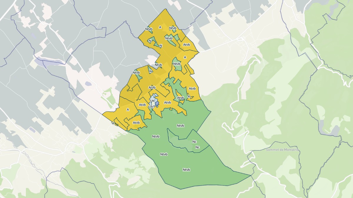 Aperçu cartographique de Saint-Amancet, centré sur la commune