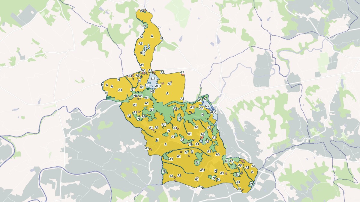Aperçu cartographique de Saint-Gauzens, centré sur la commune