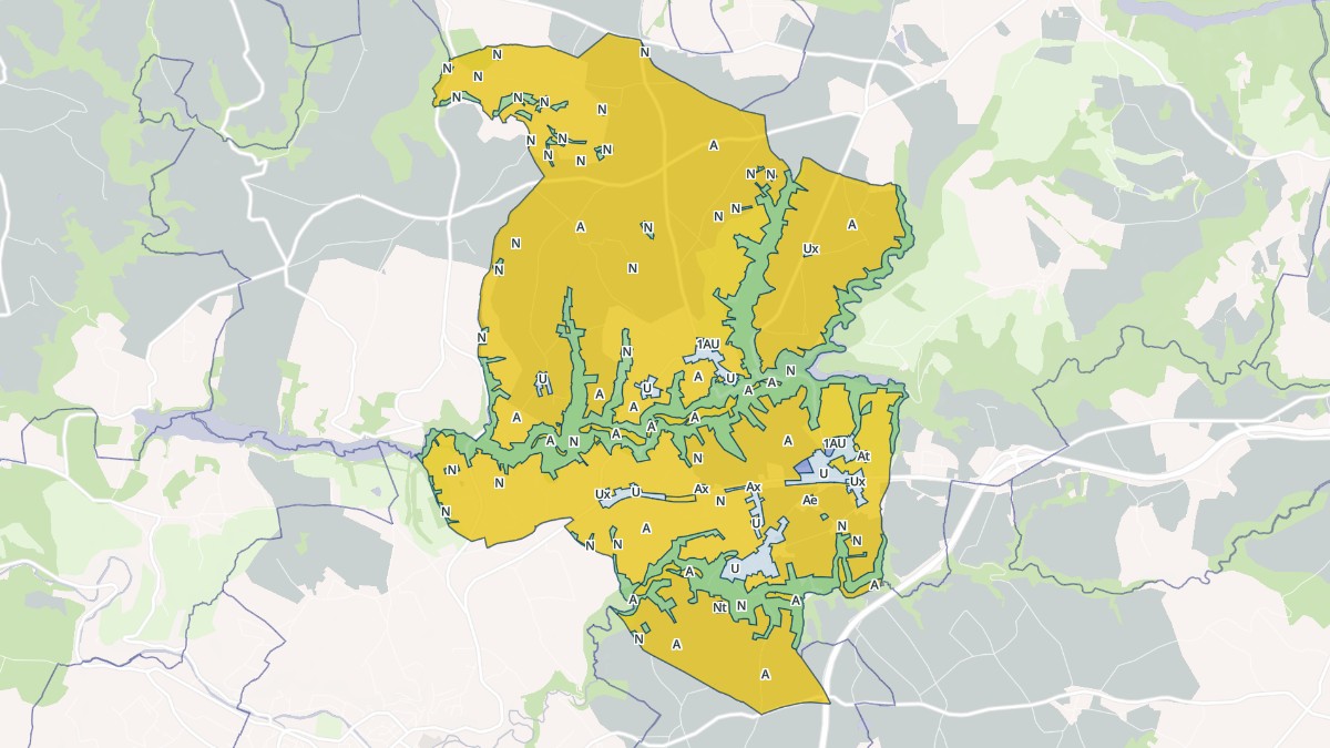 Aperçu cartographique de Sainte-Gemme, centré sur la commune