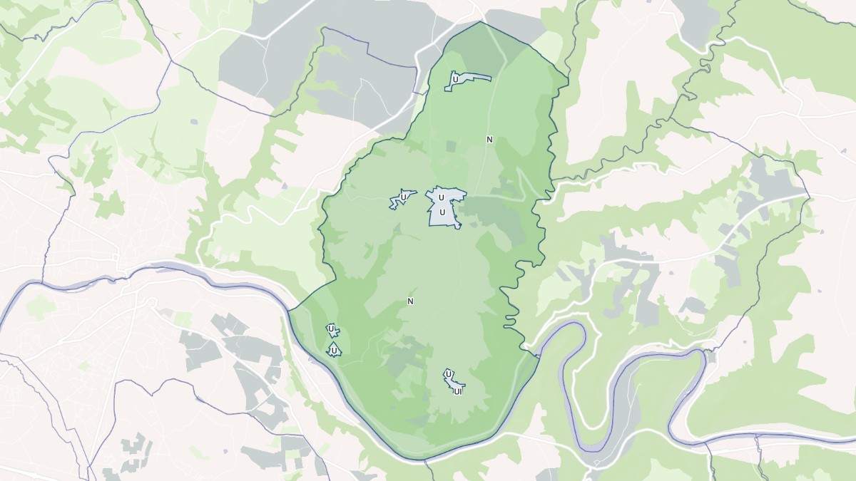 Aperçu cartographique de Saint-Grégoire, centré sur la commune