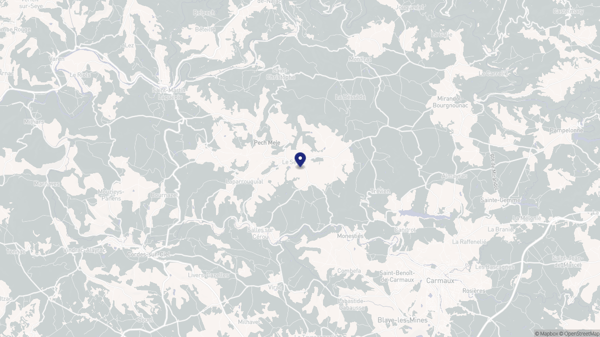 Aperçu cartographique de Le Ségur, centré sur la commune