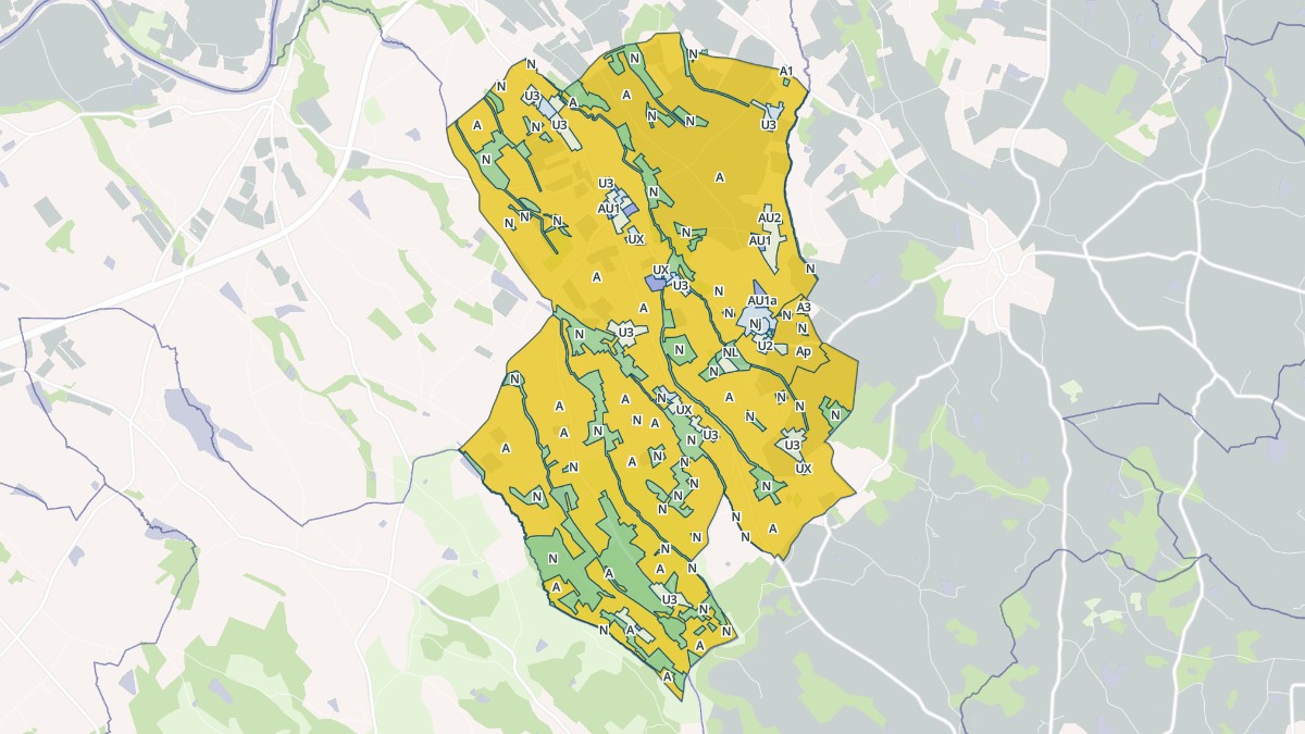 Aperçu cartographique de Técou, centré sur la commune