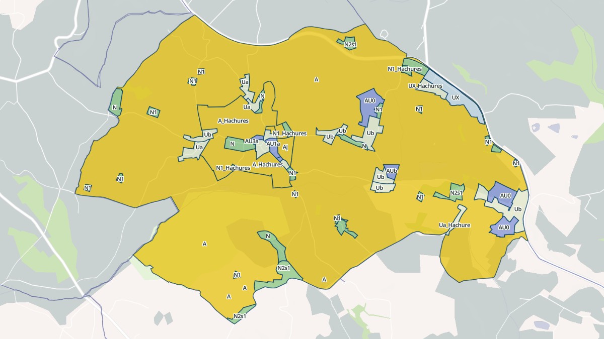 Aperçu cartographique de Sainte-Croix, centré sur la commune