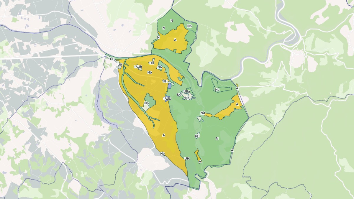 Aperçu cartographique de Bruniquel, centré sur la commune