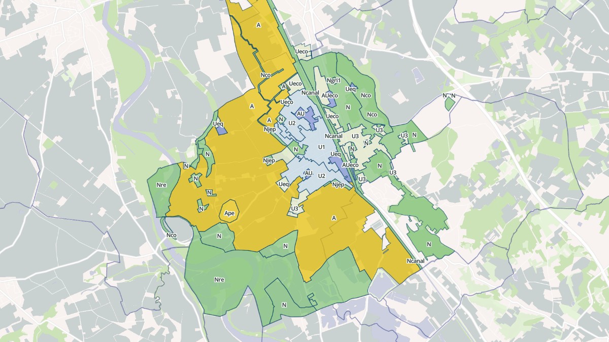 Aperçu cartographique de Grisolles, centré sur la commune