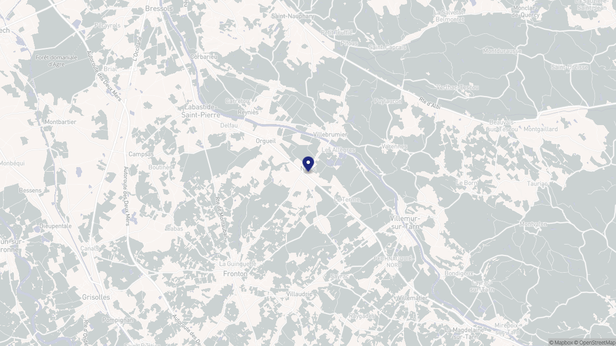 Aperçu cartographique de Nohic, centré sur la commune
