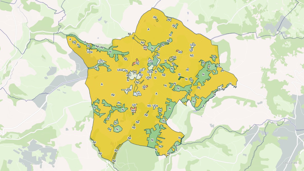 Aperçu cartographique de Parisot, centré sur la commune