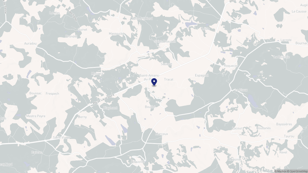 Aperçu cartographique de Saint-Amans-du-Pech, centré sur la commune