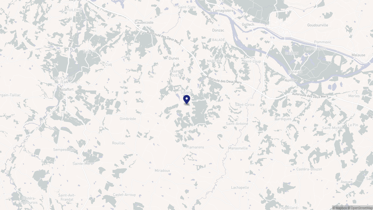 Aperçu cartographique de Sistels, centré sur la commune