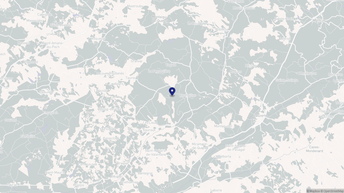 Aperçu cartographique de Touffailles, centré sur la commune