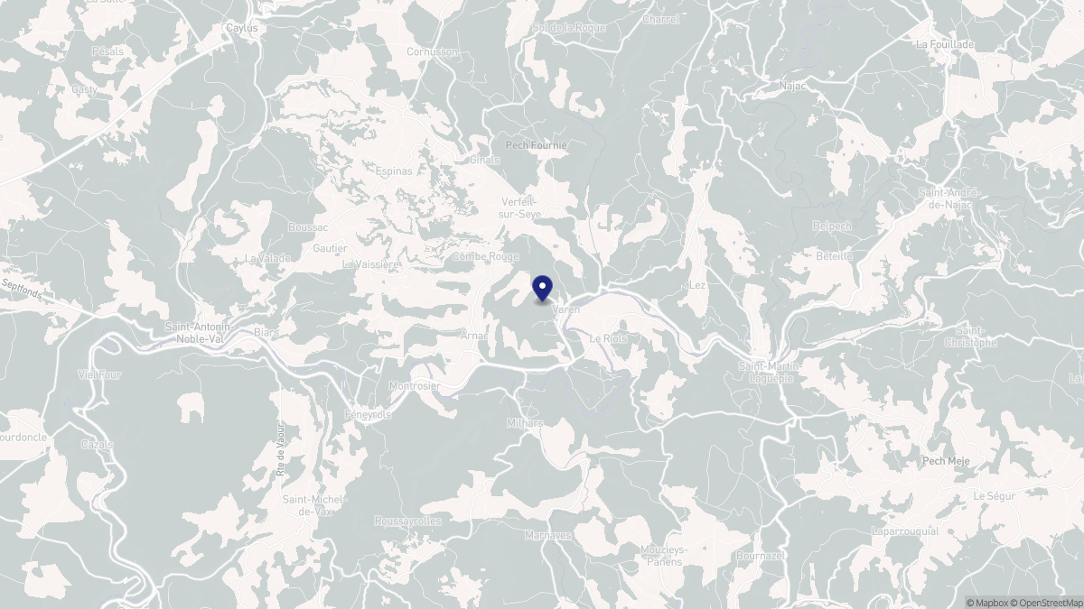 Aperçu cartographique de Varen, centré sur la commune