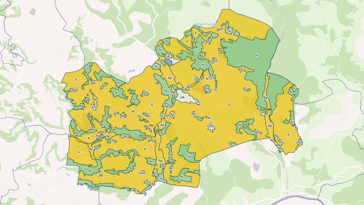 Aperçu cartographique de Verfeil, centré sur la commune