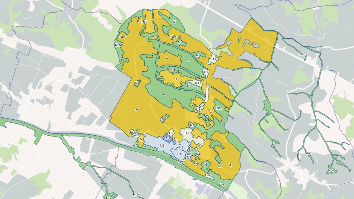 Aperçu cartographique de Villebrumier, centré sur la commune
