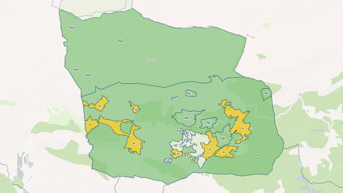 Aperçu cartographique de Bargemon, centré sur la commune