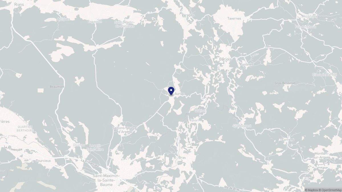 Aperçu cartographique de Brue-Auriac, centré sur la commune