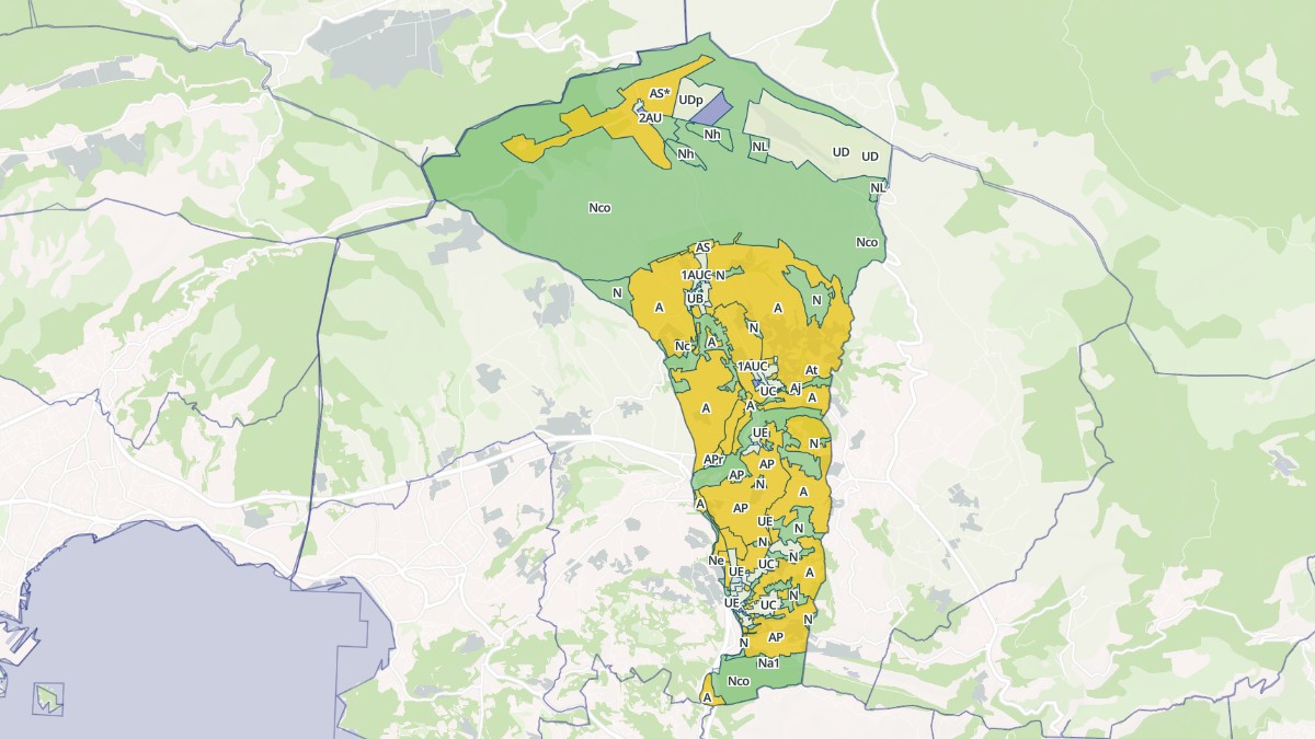 Aperçu cartographique de Le Castellet, centré sur la commune