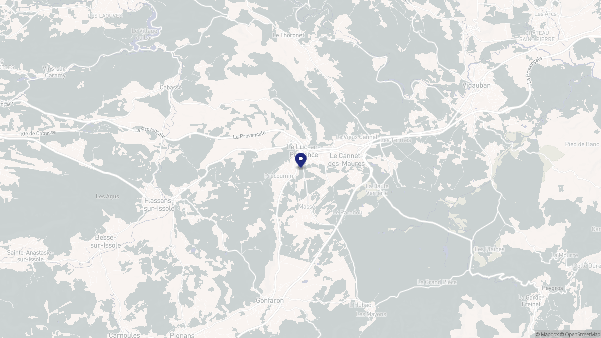 Aperçu cartographique de Le Luc, centré sur la commune