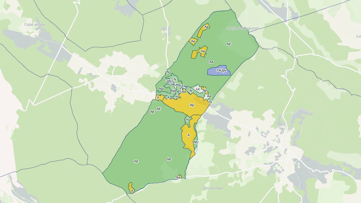 Aperçu cartographique de Moissac-Bellevue, centré sur la commune